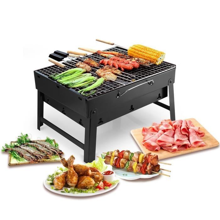 barbecue charbon sur table