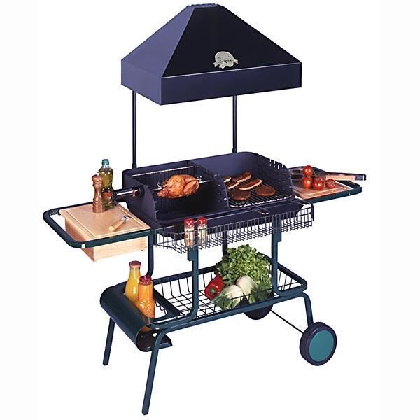 barbecue charbon double foyer